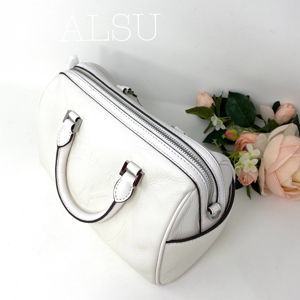 Michael Kors Small Duffel Satchel Le Optic White - Picture 3 of 9